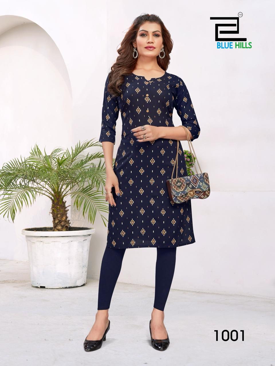Hi Choice Vol 5 By Blue Hills Rayon Straight Printed Kurti Wholesale Market
